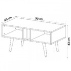 Mesa De Centro 2 Prateleiras Capuccino Mc2226 - Tecno Mobili