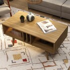 Mesa De Centro 2 Prateleiras Natural Mc2226 - Tecno Mobili