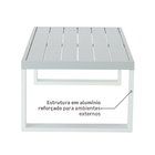 Mesa para Jardim de Centro 45x68,5x130cm Alumínio Branca Athena Naterial