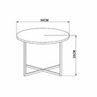 Mesa De Centro 50cm Estrutura Metálica Freedom Móvel Na Caixa