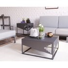 Mesa De Centro 60cm Campinas Pf Leme  Preto Fosco