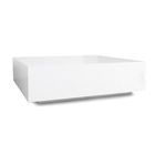 Mesa De Centro 60x60cm  Quadrada Mdf  Branca Laqueado Sala Ca