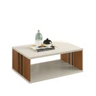 Mesa De Centro 60x90cm New Bonito Linea Brasil Freijó/off Whi