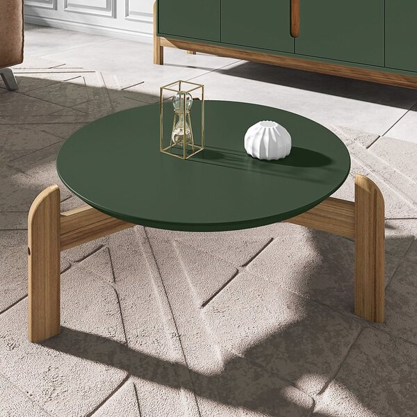 Mesa De Centro 64cm Lizz Casa D Verde Oliva/cedro