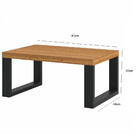 Mesa De Centro 67cm Industrial Mdf F13 Pradel