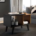 Mesa De Centro 68 X 47,5 Cm Pé Palito Madeira Mdp Carvalho Ci