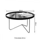 Mesa De Centro Alamanda Com Espelho Castanho/bronze - Jb Bech