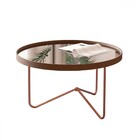 Mesa De Centro Alamanda Com Espelho Castanho/bronze - Jb Bech