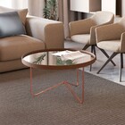 Mesa De Centro Alamanda Com Espelho Castanho/bronze - Jb Bech