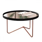 Mesa De Centro Alamanda Com Espelho Preto/bronze - Jb Bechara