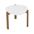 Mesa De Centro Alta Mar De Morros  Macadamia/branco Fosco