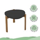 Mesa De Centro Alta Mar De Morros  Macadamia/preto Fosco