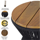 Mesa De Centro Ampulheta Corda Náutica E Tampo Madeira Trama