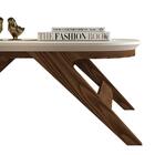 Mesa De Centro Anne Com Tampo De Madeira Chanfrado Cor Caiena