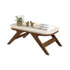 Mesa De Centro Anne Com Tampo De Madeira Chanfrado Cor Caiena