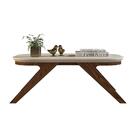 Mesa De Centro Anne Com Tampo De Madeira Chanfrado Cor Caiena