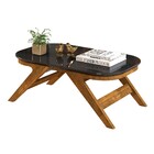 Mesa De Centro Anne Tronco Ripado Com Preto - D'rossi