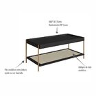 Mesa De Centro Ares Retangular C/ Prateleira  93cm Palhinha P
