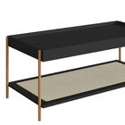 Mesa De Centro Ares Retangular C/ Prateleira  93cm Palhinha P