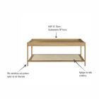 Mesa De Centro Ares Retangular C/ Prateleira  93cm Palhinha P