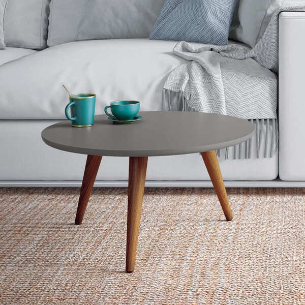 Mesa De Centro Babi Pés Palito Cinza Moonstone Bnn Decor