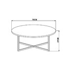 Mesa De Centro Baixa Estilo Industrial Márquina Base Metálica
