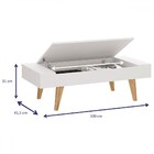 Mesa De Centro Basculante Leaves 1002 Branco - Be Mobiliário