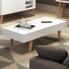 Mesa De Centro Basculante Leaves 1002 Branco - Be Mobiliário