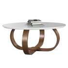 Mesa De Centro Bella 60 Cm Cor Branco Decoração Sala Quarto