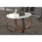 Mesa De Centro Bella 60 Cm Cor Branco Decoração Sala Quarto