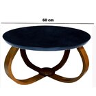 Mesa De Centro Bella 60x35 (pé Cebola) Vidro Preto/mel