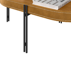 Mesa De Centro Bete 93cm No Couro Caramelo - Sallar Home