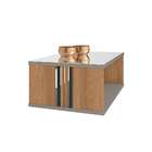 Mesa De Centro Bonito Amêndoa E Titânio