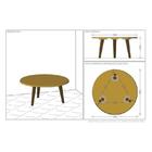 Mesa de Centro Brilhante Madeira Rústica