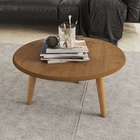 Mesa De Centro Brilhante Naturalle - Bechara Móveis