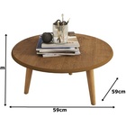 Mesa De Centro Brilhante Naturalle - Bechara Móveis
