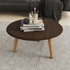 Mesa De Centro Brilhante Nogal - Bechara Móveis