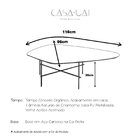 Mesa De Centro Capri Formato Orgânico 116x30 Off White