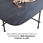 Mesa De Centro Capri Formato Orgânico 116x30 Preto