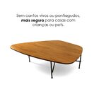 Mesa De Centro Capri Formato Orgânico 116x35 Madeira Mel