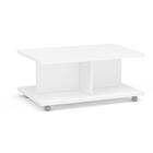 Mesa De Centro Carmo Com Rodízios Branco Politorno