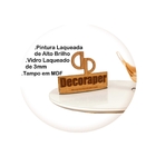 Mesa De Centro Cebola Com Vidro 45cm - Branca - 35cm