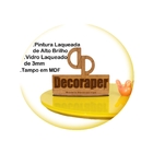 Mesa De Centro Cebola Com Vidro 50cm - Amarela - 40cm