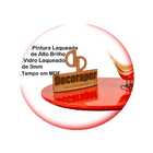 Mesa De Centro Cebola Com Vidro 70cm - Vermelha - 35cm