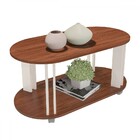 Mesa De Centro Ciclo 1 Prateleira 100% Mdf Cedro/off White -