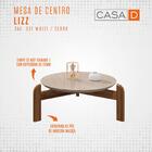 Mesa De Centro Circular Para Sala De Estar Luna Off-white/ced