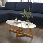 Mesa De Centro Classic Tebarrot Off White/amêndoa