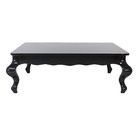 Mesa De Centro Clássica Estilo Luiz Xv Preto Brilho