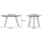 Mesa De Centro Colméia Com Tampo Laranja Laqueado E Estrutura