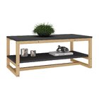 Mesa De Centro Com 01 Prateleira Nature Preto